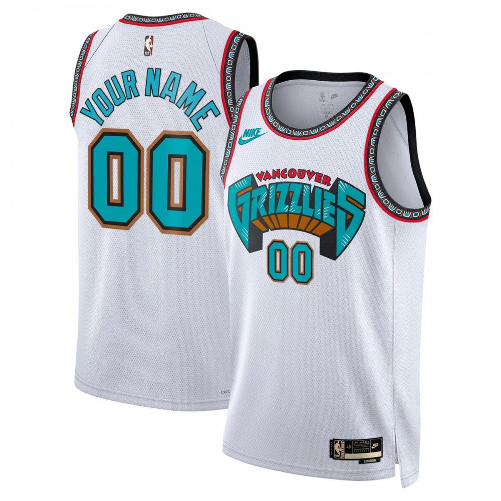 Memphis Grizzlies Unisex Adult Swingman Custom Jersey - Classic Edition - White-Pro Kit Vault | Brand New 26/27 Sports Jerseys